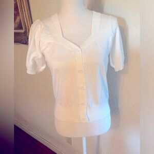 Belle Poque off-white vintage retro style sweater cardigan